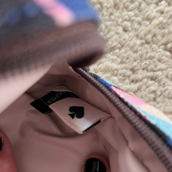 Kate Spade *Geo Bird* Dome Canvas Travel Case | Makeup Bag | Pen Pouch | EUC - Picture 9 of 10